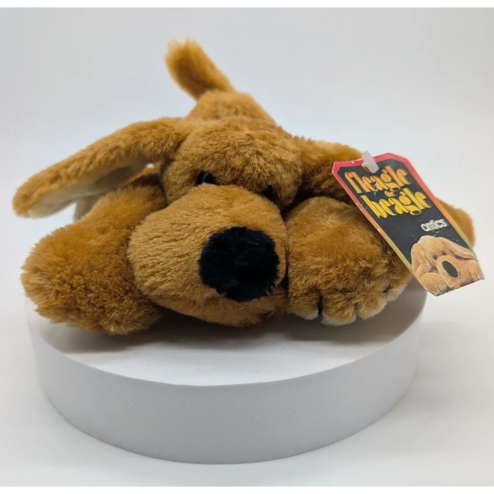 VTG 1982 Antics Brown Fleagle Beagle Dog Plush Toy 5.5